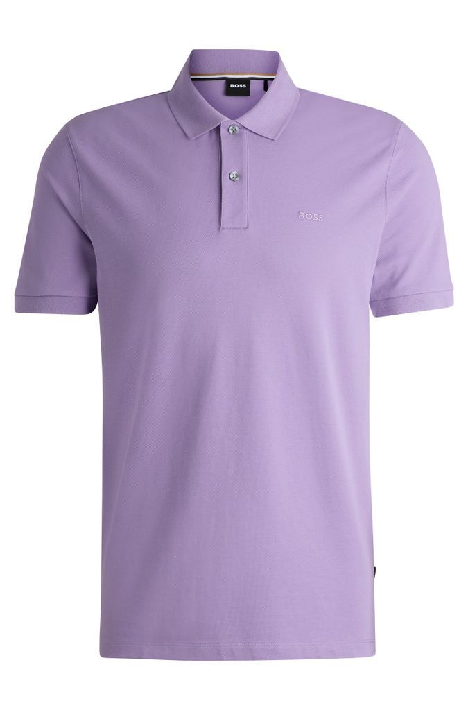 Cotton polo shirt with embroidered logo