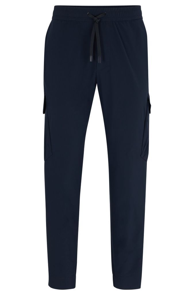 Tapered-fit trousers in easy-iron stretch poplin