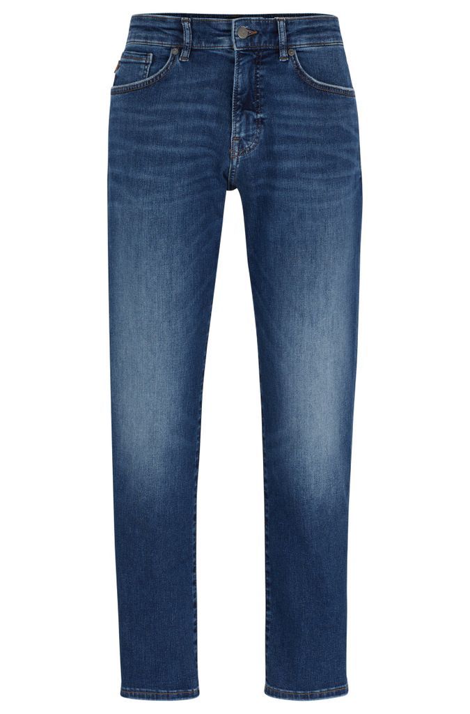 Regular-fit jeans in blue soft-motion denim