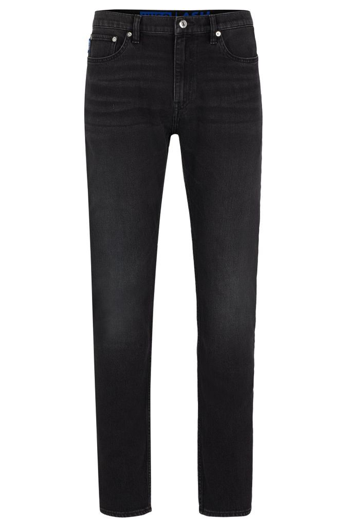 Slim-fit jeans in black stretch denim