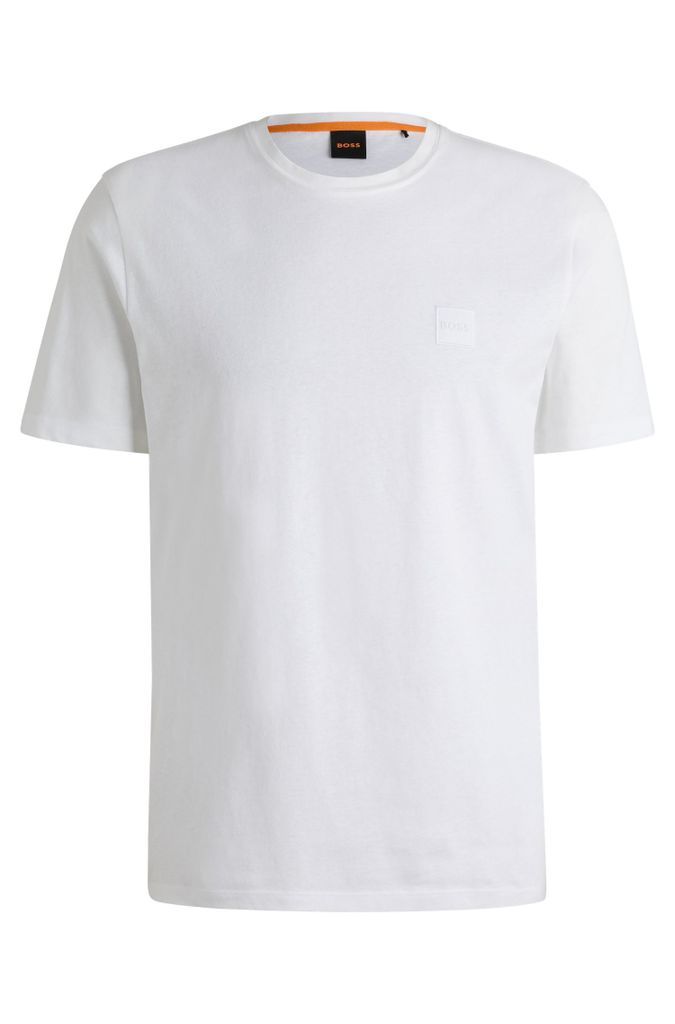 Cotton-jersey T-shirt with logo patch
