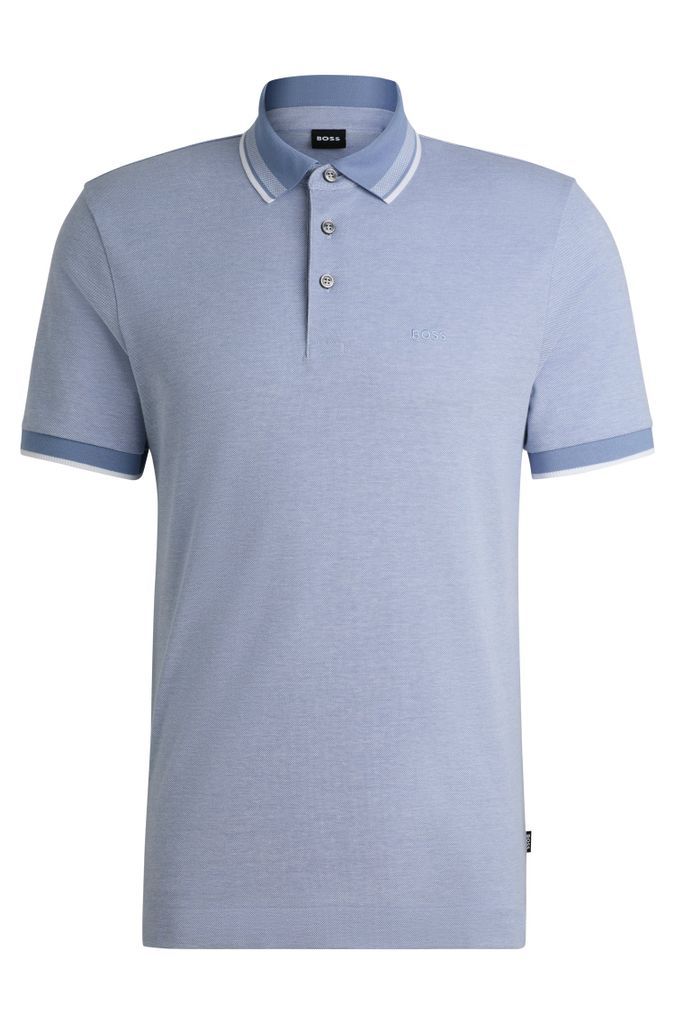 Oxford-cotton-piqué polo shirt with logo detail