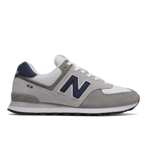 Men's 574 in Grey/White Leather, size 7