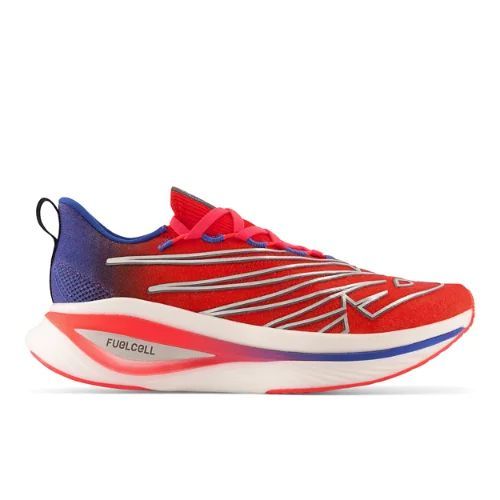 Men's NYC Marathon Fuel Cell SuperComp Elite V3 in Red/Blue Synthetic, size 7.5