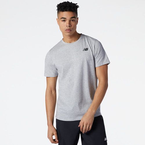 Men's Heathertech T-Shirt in Grey/Gris Poly Knit, size Large