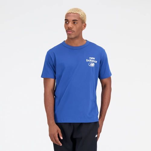 Men's Essentials Reimagined Cotton Jersey Short Sleeve T-shirt in Blue/Bleu, size 2X-Large