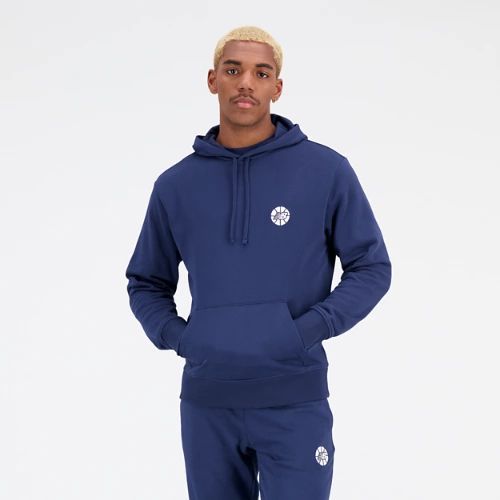 Men's NB Hoops Fundamentals Hoodie in Blue/Bleu Cotton Fleece, size 2X-Large