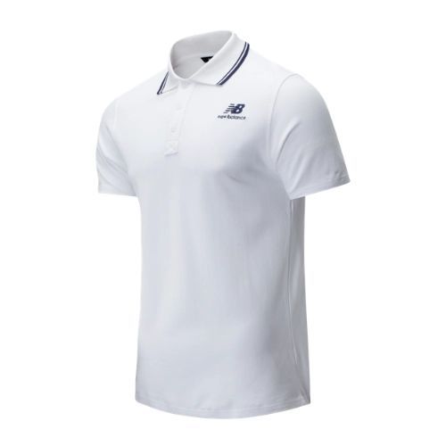 Men's NB Classic Short Sleeve Polo in White/blanc Cotton, size Large