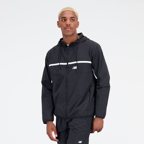 Men's Athletics Remastered Woven Jacket in Black/Noir Polywoven, size 2X-Large