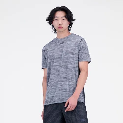 Men's Impact Run Luminous Short Sleeve in Black/Noir Poly Knit, size 2X-Large