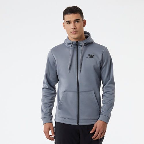 Men's Tenacity Performance Fleece Full Zip Hoodie in Grey/Gris Poly Knit, size 2X-Large