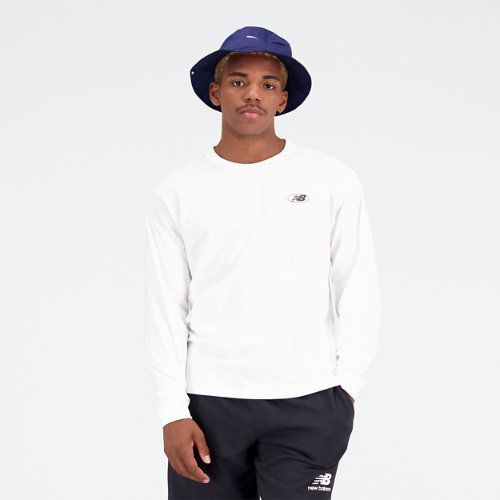 Men's Essentials Reimagined Jersey Long sleeve T-shirt in White/blanc Cotton Fleece, size 2X-Large