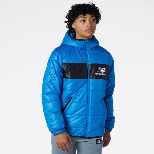 Men's NB Athletics Winterized Short Synthetic Puffer in Blue/Bleu Polywoven, size 2X-Large