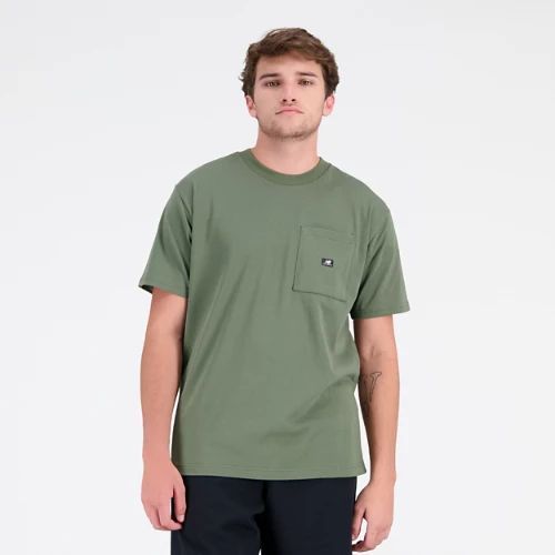 Men's Essentials Reimagined Cotton Jersey Short Sleeve Pocket T-shirt in Green/vert, size 2X-Large