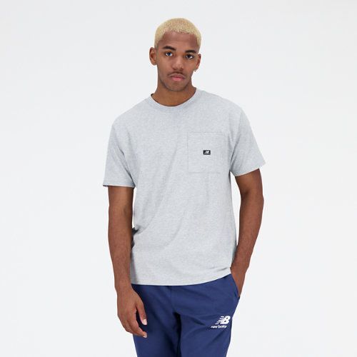 Men's Essentials Reimagined Cotton Jersey Short Sleeve Pocket T-shirt in Grey/Gris, size 2X-Large