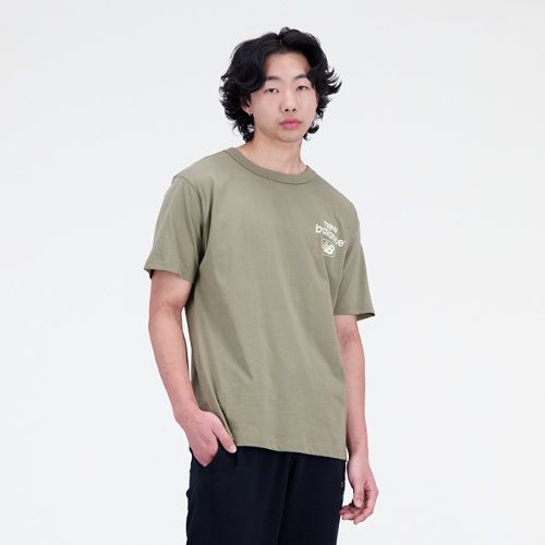 Men's Essentials Reimagined Cotton Jersey Short Sleeve T-shirt in Green, size 2X-Large