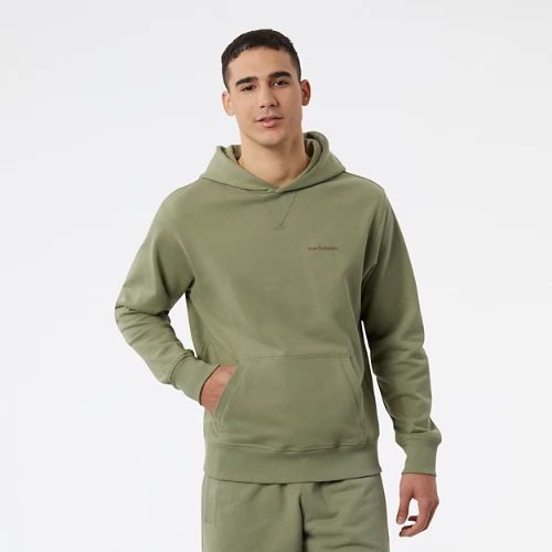 Men's NB Athletics Nature State Hoodie in Green Cotton, size 2X-Large