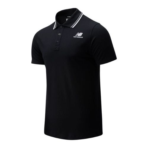 Men's NB Classic Short Sleeve Polo in Black Cotton, size Small