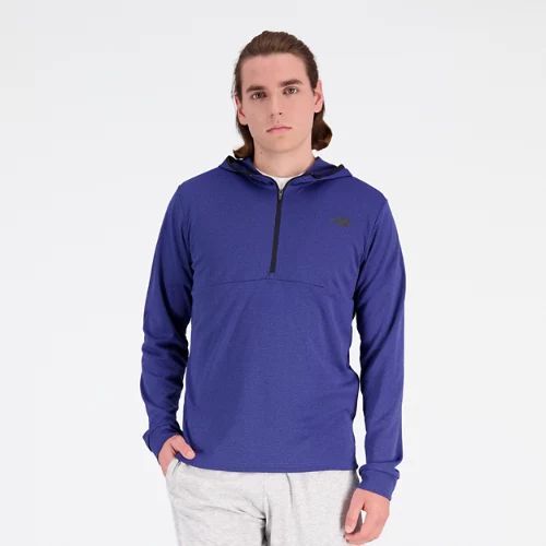 Men's Tenacity Hooded 1/4 Zip in Purple Poly Knit, size 2X-Large
