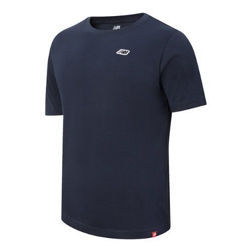 Men's NB Small Logo Tee in Navy Cotton, size Small