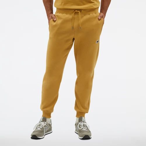 Men's NB Small Logo Pants in Yellow/Jaune Cotton, size 2X-Large