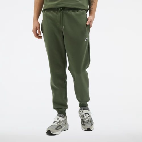 Men's NB Small Logo Pants in Green/vert Cotton, size 2X-Large