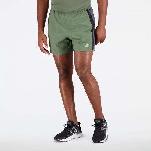 Men's Accelerate 5 Inch Short in Green/vert Polywoven, size 2X-Large
