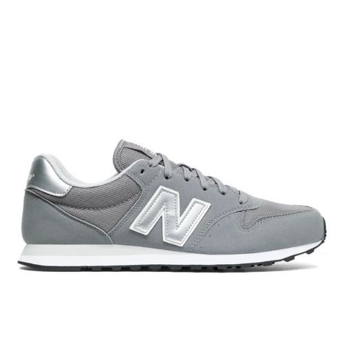 Men's 500 Classic in Grey/White Suede/Mesh, size 7