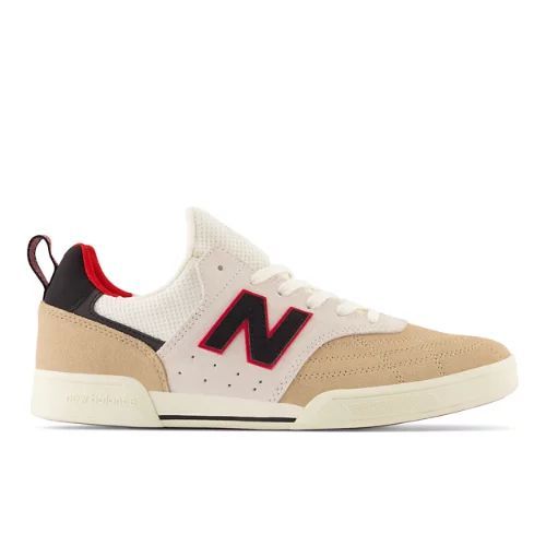 Men's NB Numeric 288 Sport in Beige/White/blanc/Black/Noir/Red/rouge Suede/Mesh, size 6.5