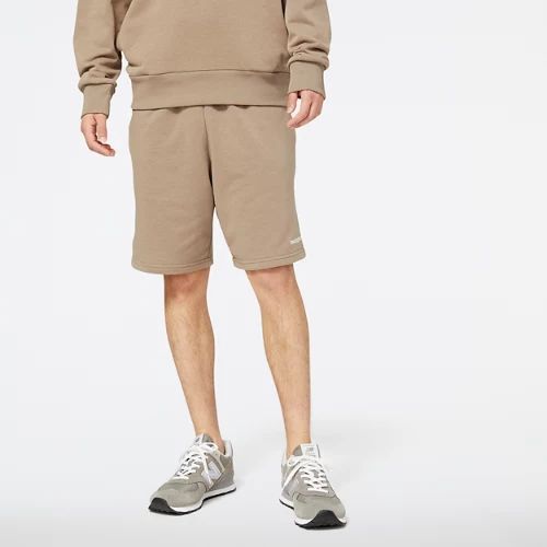 Men's NB Essentials Fleece Short in Brown/marron, size Large