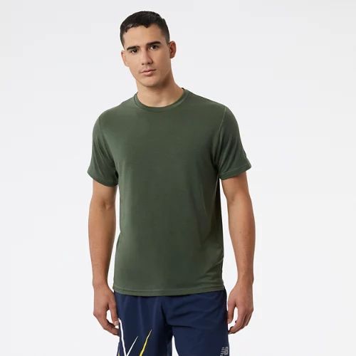 Men's R.W. Tech Tee with Dri-Release in Green/vert Poly Knit, size Small