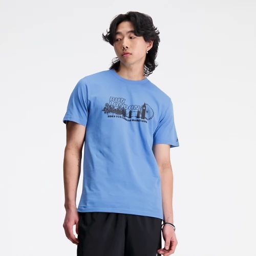 Men's London Edition Icon Tee in Blue/Bleu Cotton, size Small