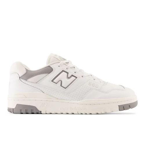 Men's 550 in White/blanc/Grey/Gris Leather, size 10