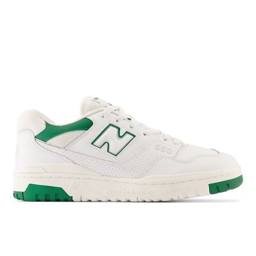 Men's 550 in White/blanc/Green/vert/Grey/Gris Leather, size 10