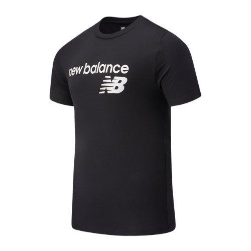 Men's NB Classic Core Logo T-Shirt in Black/Noir Cotton, size Large