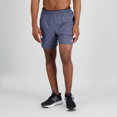 Men's Impact Run 7 Inch Short in Grey/Gris Polywoven, size Small