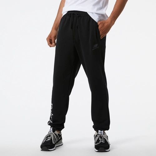 Men's NB Essentials Celebrate Jogger in Black/Noir Cotton, size Small