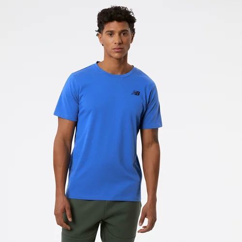 Men's Heathertech T-Shirt in Blue/Bleu Poly Knit, size Large