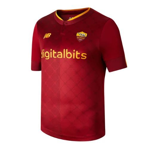Men's AS Roma Home Elite Short Sleeve Jersey in Print / Pattern / Misc Polyester, size 2X-Large