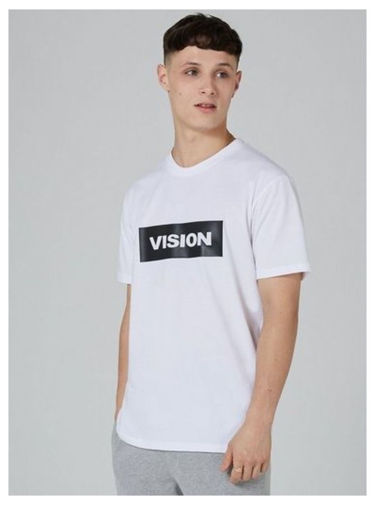 Mens VISION STREET WEAR White Essential T-Shirt, White