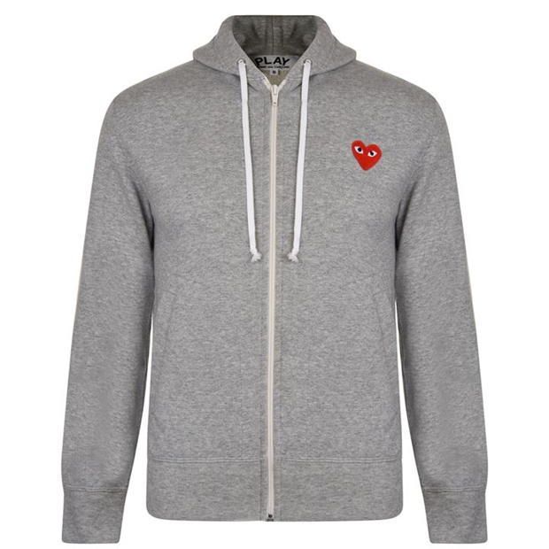 Heart Zip Hooded Sweatshirt