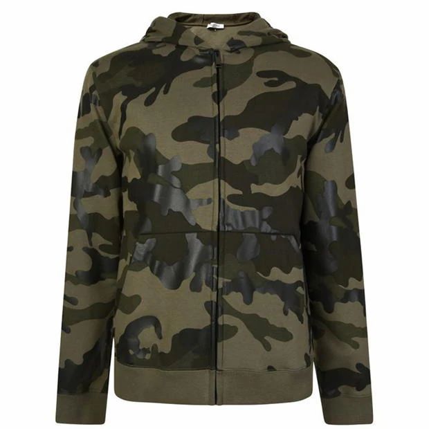 Camouflage Zip Hooded Sweatshirt