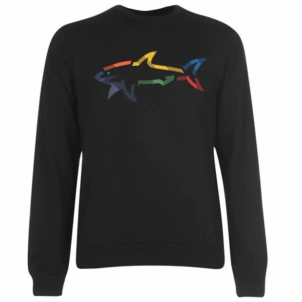 Multi Colour Shark Crew Sweatshirt Mens