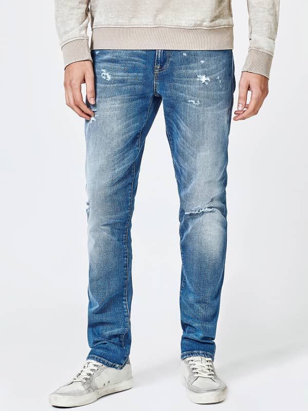Skinny Jeans With Abrasions