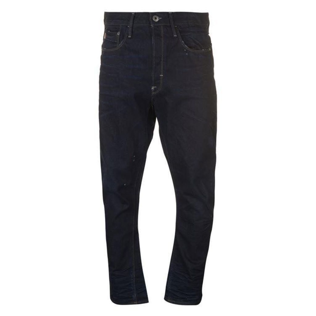 Raw Type C 3D Tapered Fit Mens Jeans - dk aged