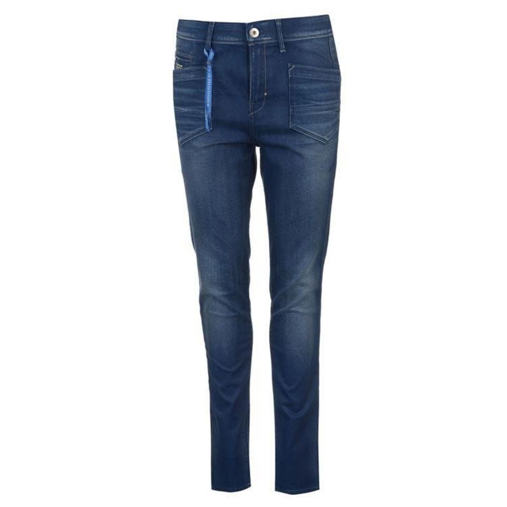 Raw Tyler Loose Tapered Ladies Jeans - heavy worn in