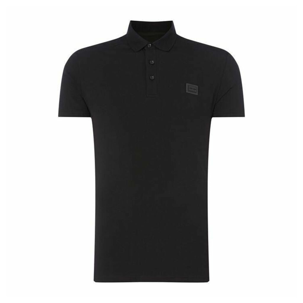 Short Sleeve Polo Shirt - BLACK 9000