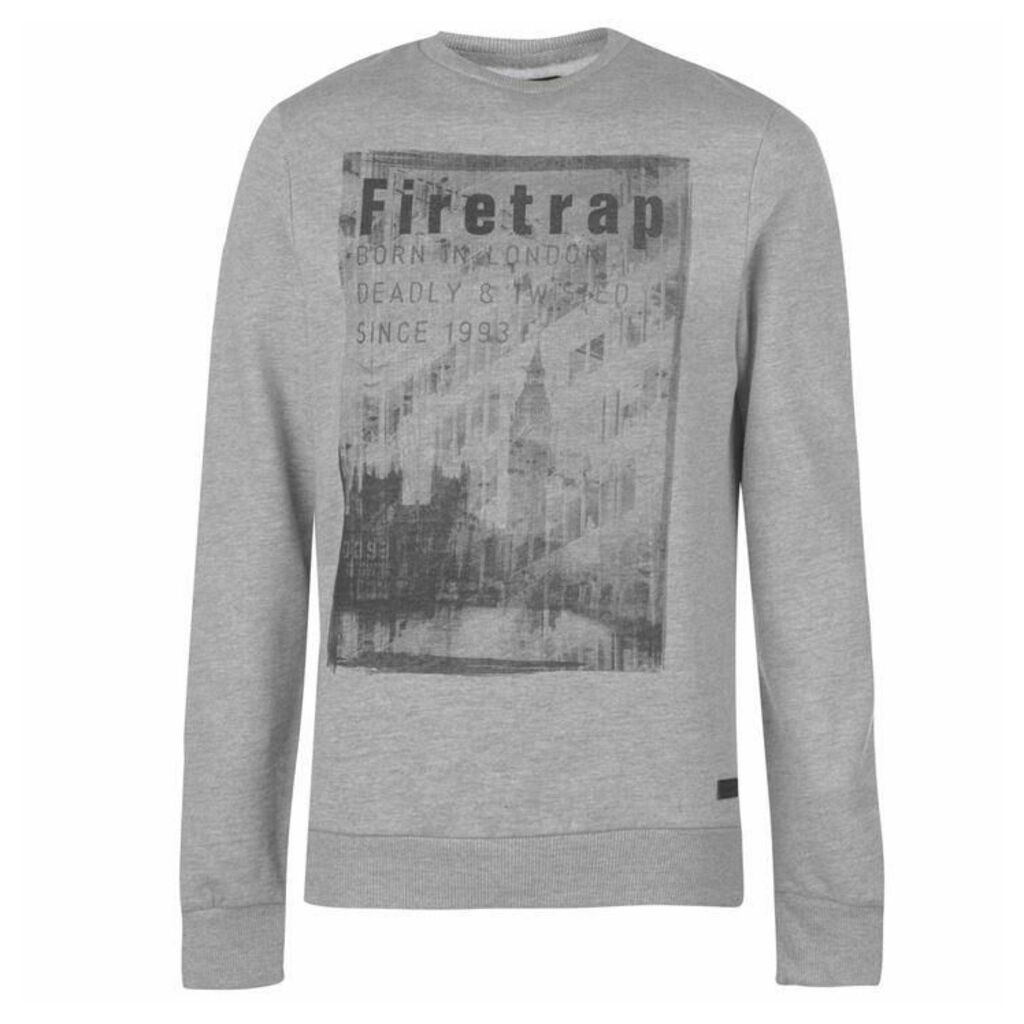 Firetrap Photo Crew Sweatshirt Mens
