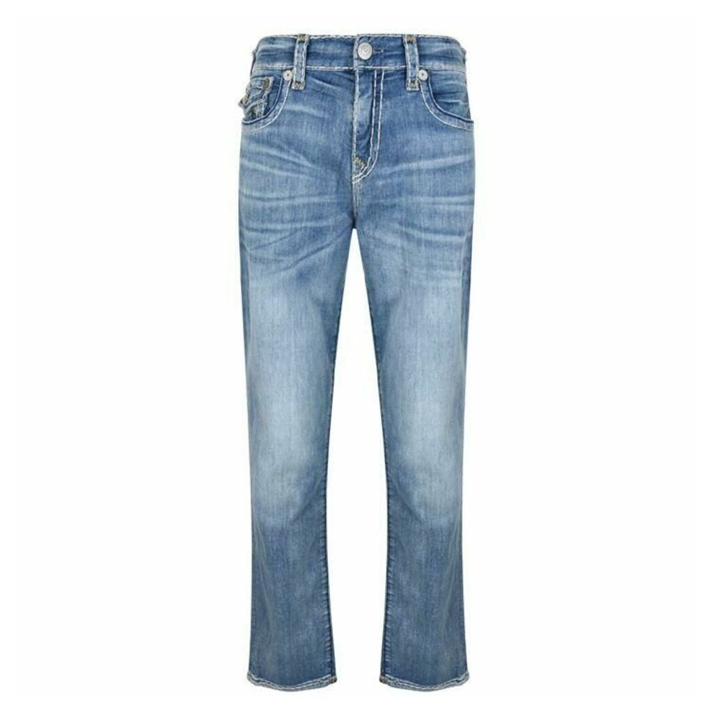 True Religion Look Relaxed Slim Geno Jeans - Satalite Wash