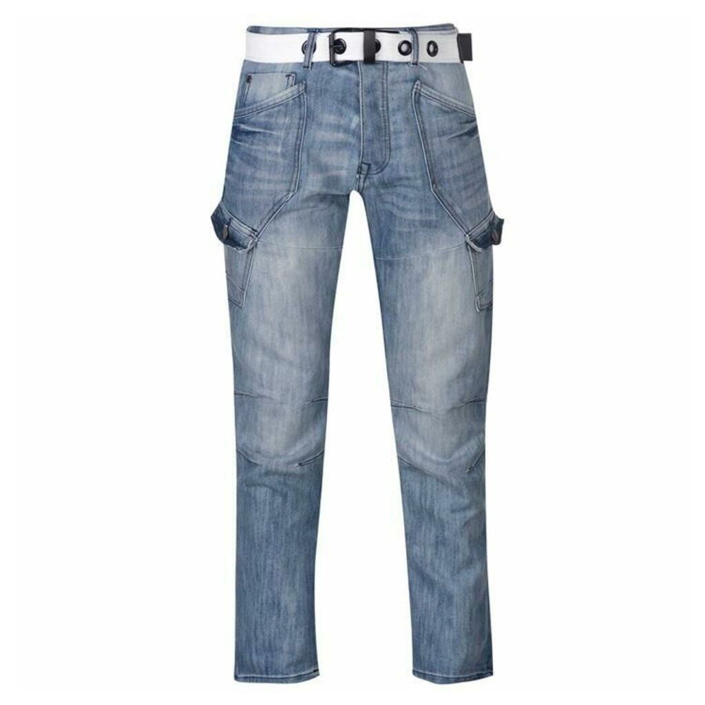 Airwalk Belted Cargo Jeans Mens - Light wash II